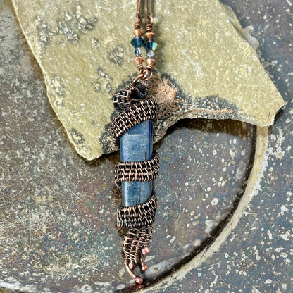 Aurora Thread Kyanite Pendant Necklace