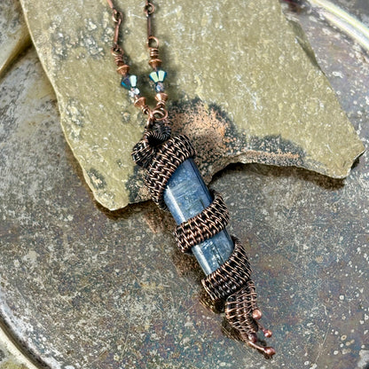 Aurora Thread Kyanite Pendant Necklace