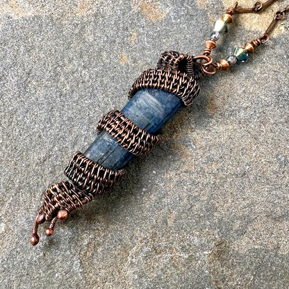 Aurora Thread Kyanite Pendant Necklace
