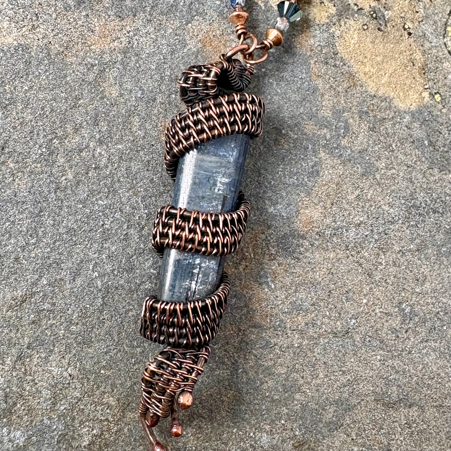 Aurora Thread Kyanite Pendant Necklace