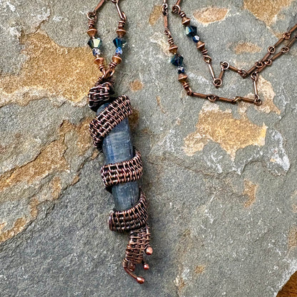 Aurora Thread Kyanite Pendant Necklace